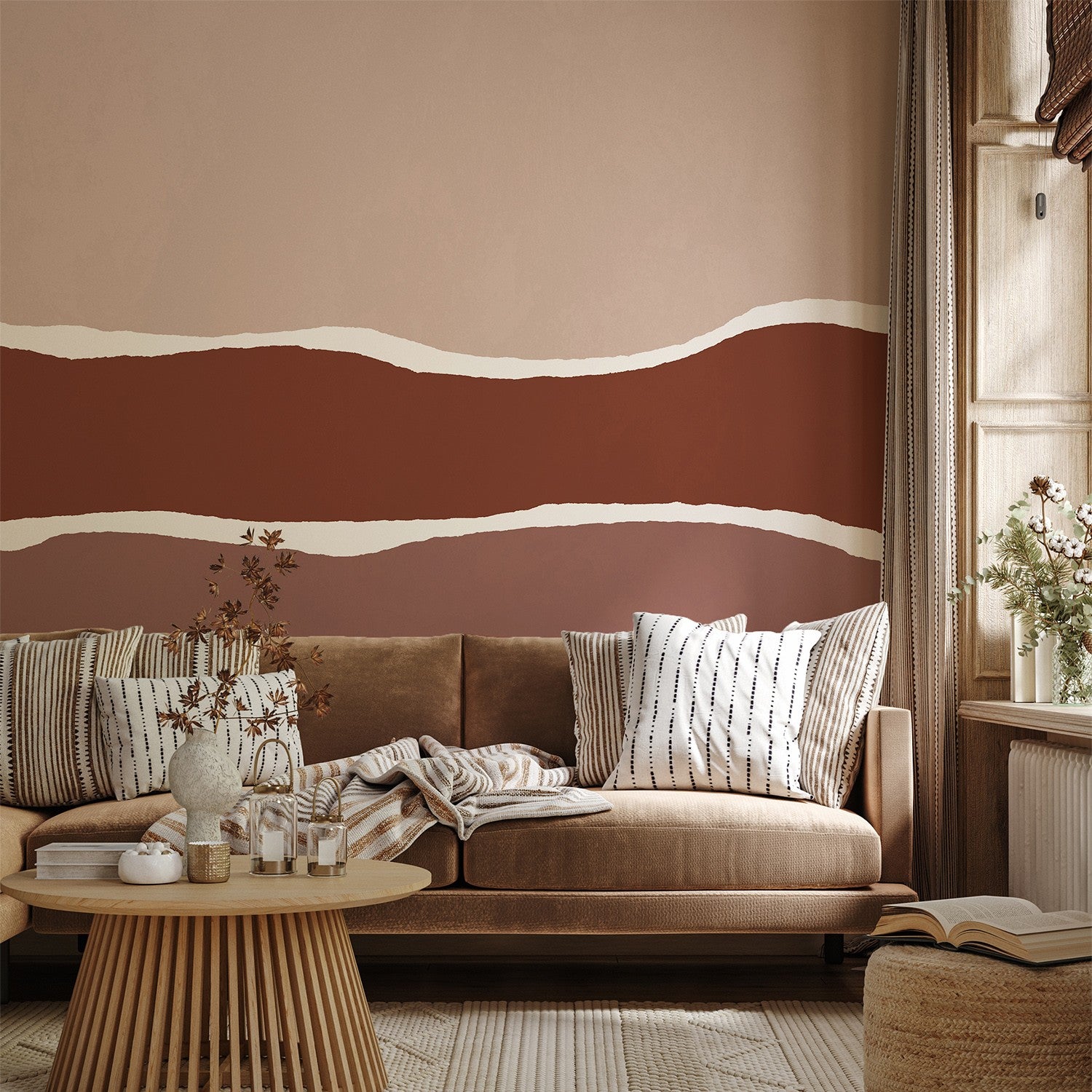 Papier peint terracotta Trio