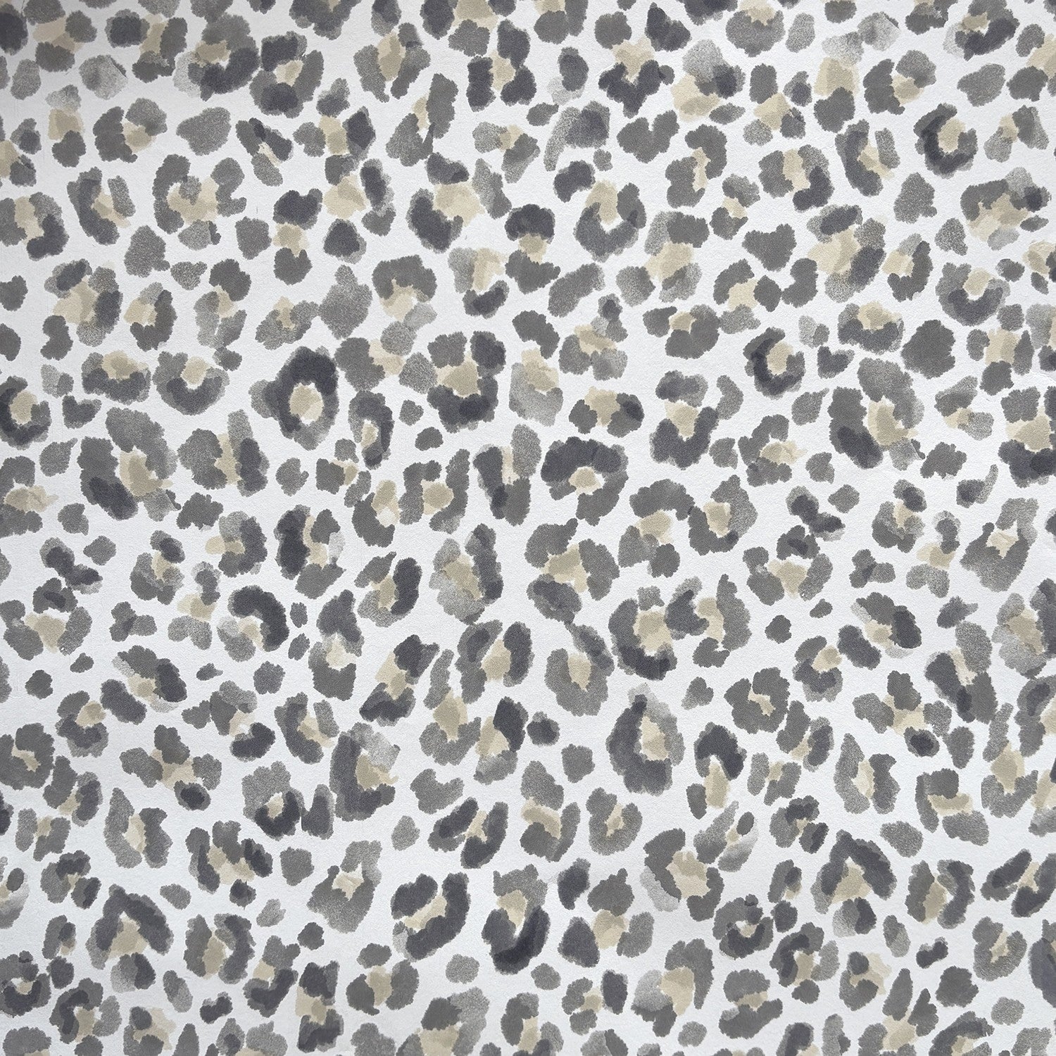 Papier peint léopard blanc et gris
