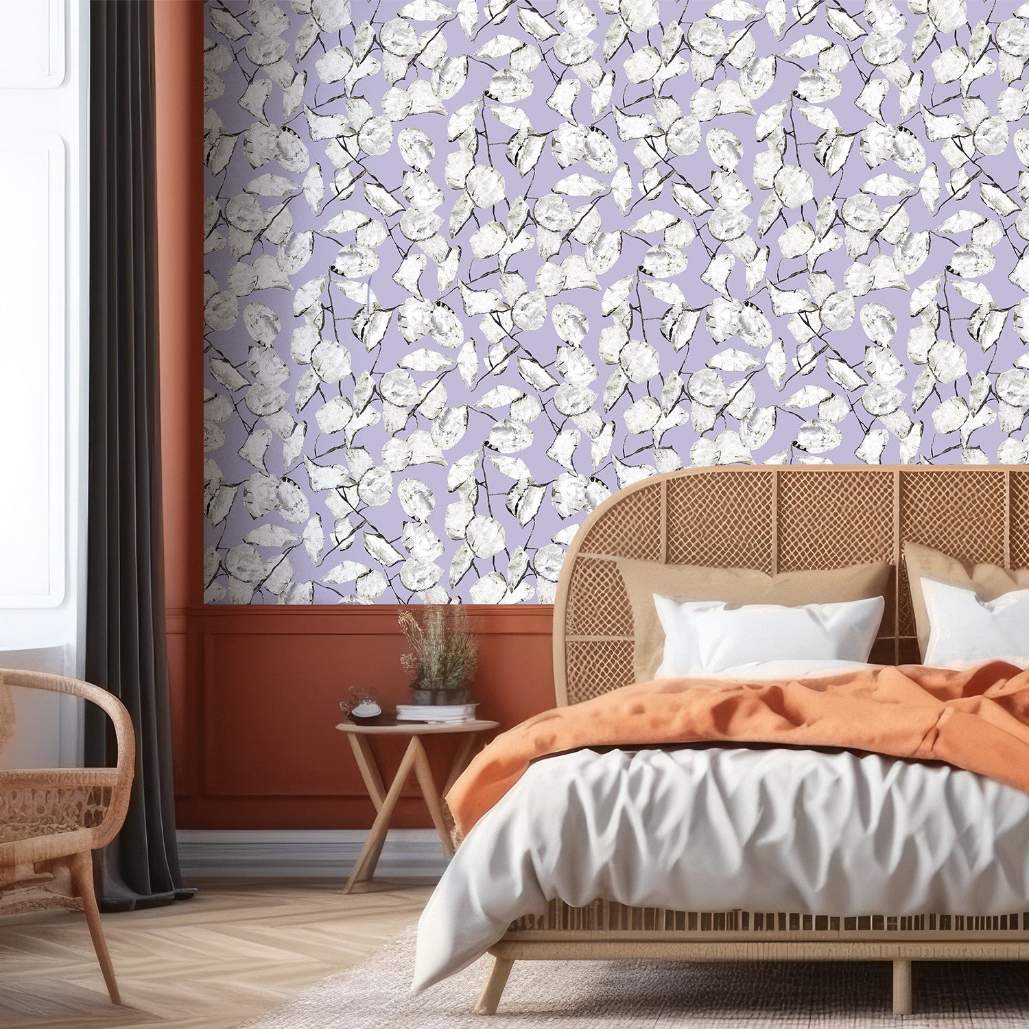 Papier peint lilas Monnaie de Pape