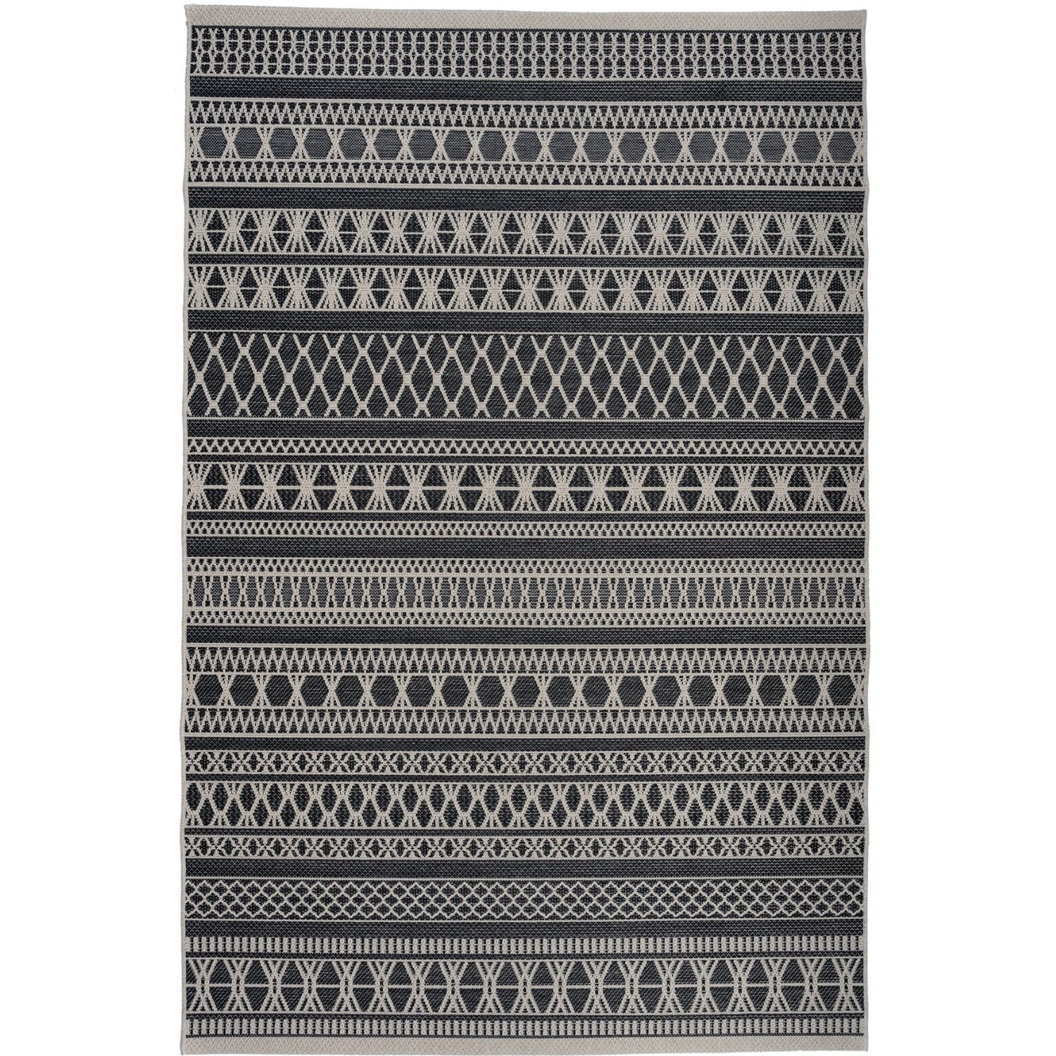 Tapis noir et blanc Estiveo