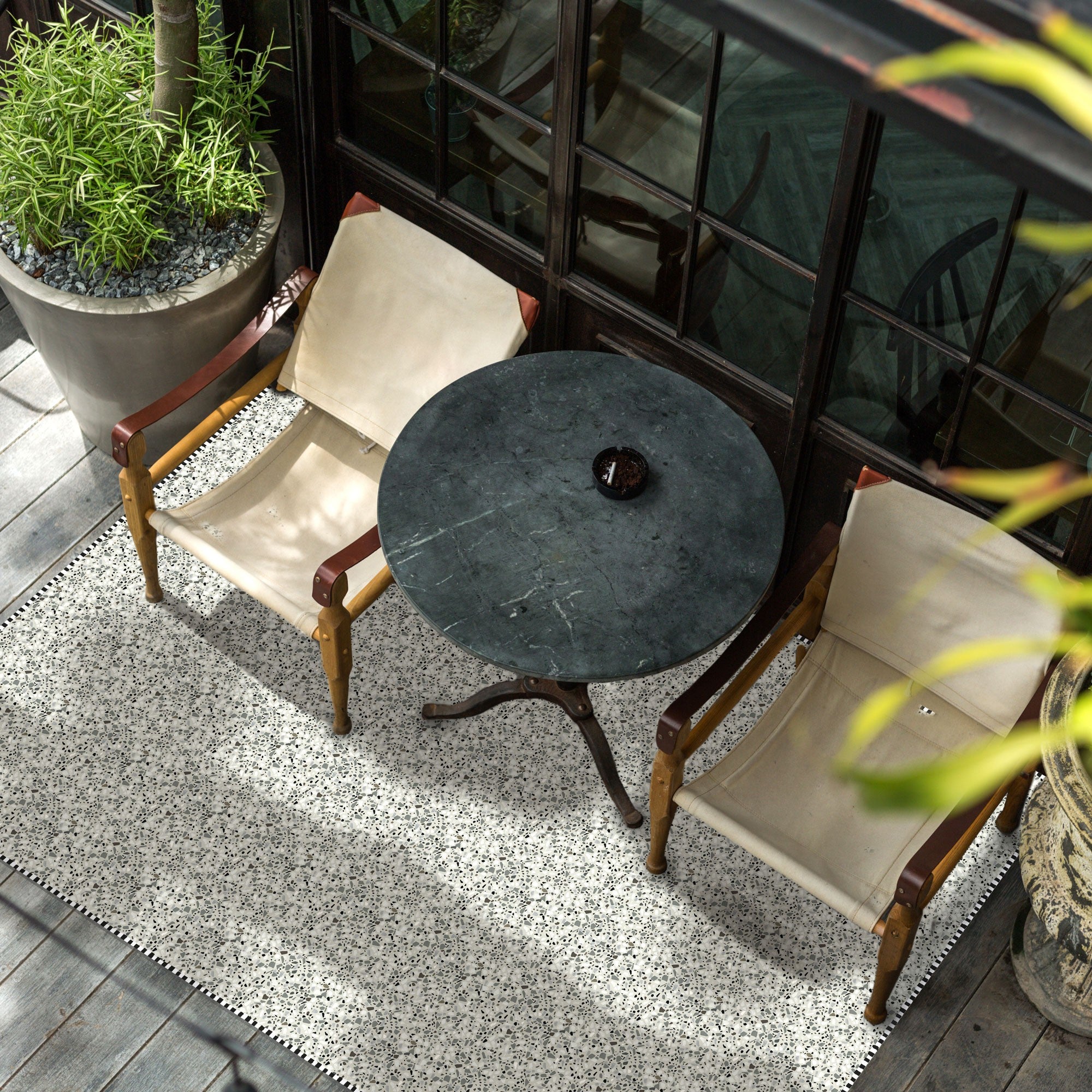 Tapis vinyle Terrazzo gris