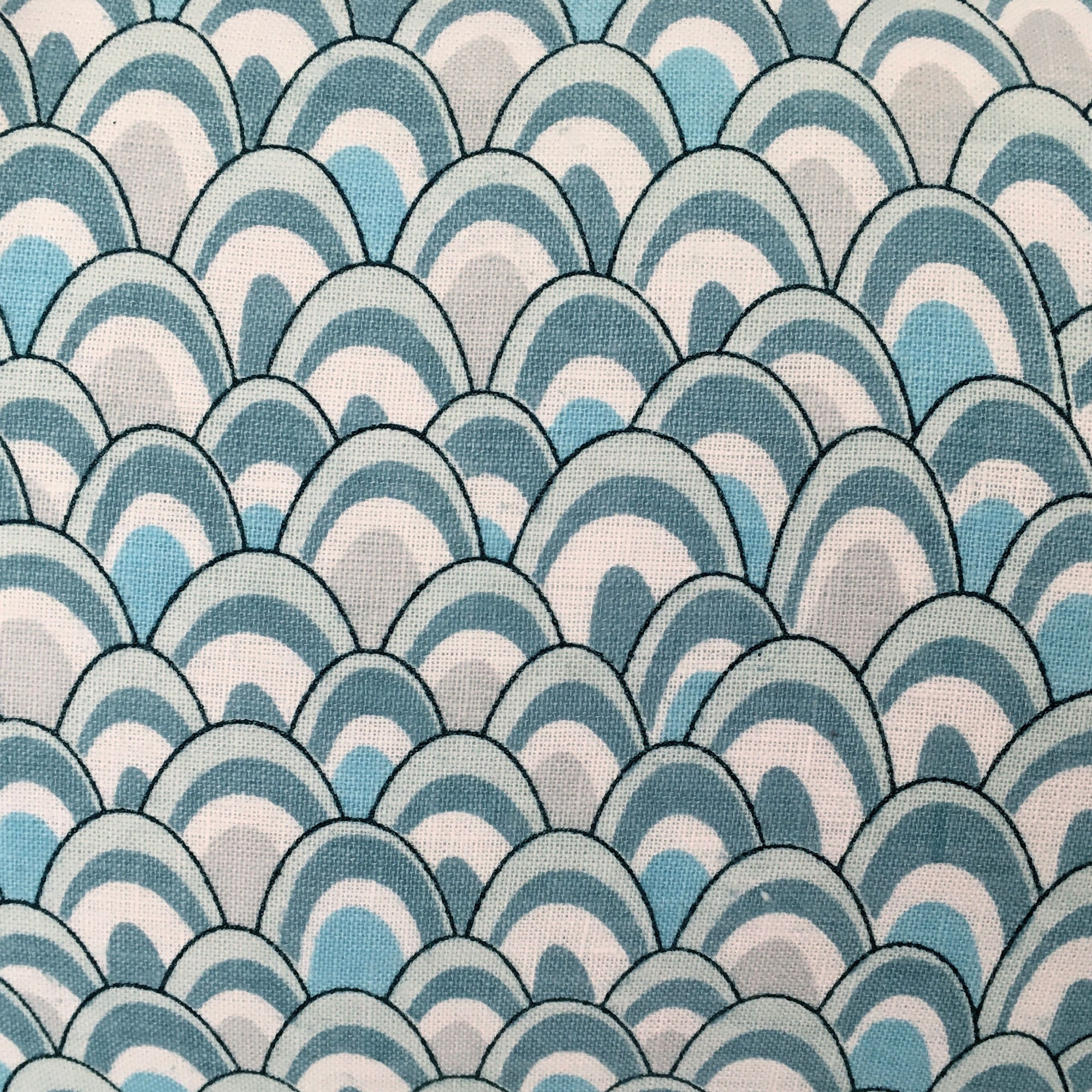 Housse de coussin Écailles bleu