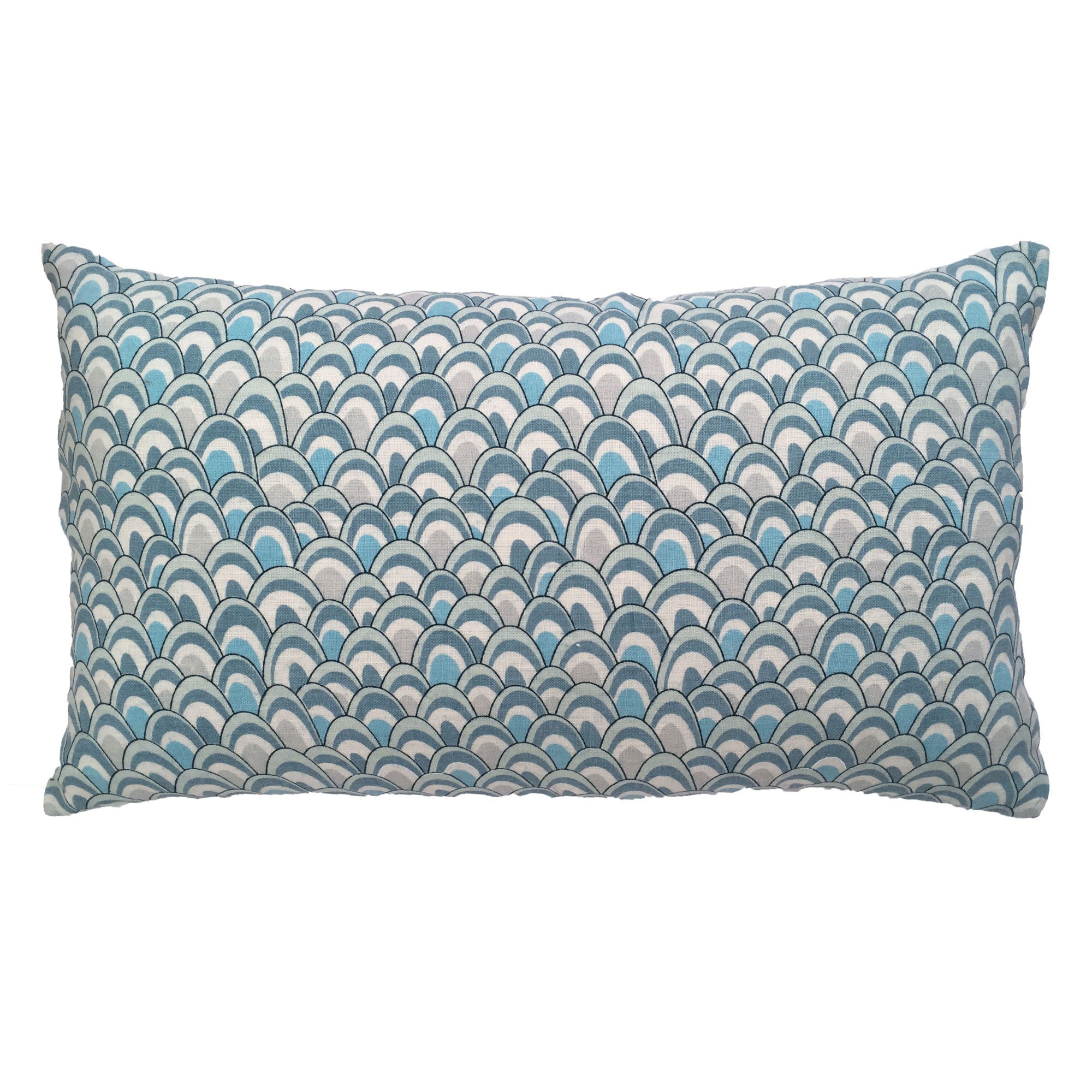 Housse de coussin Écailles bleu