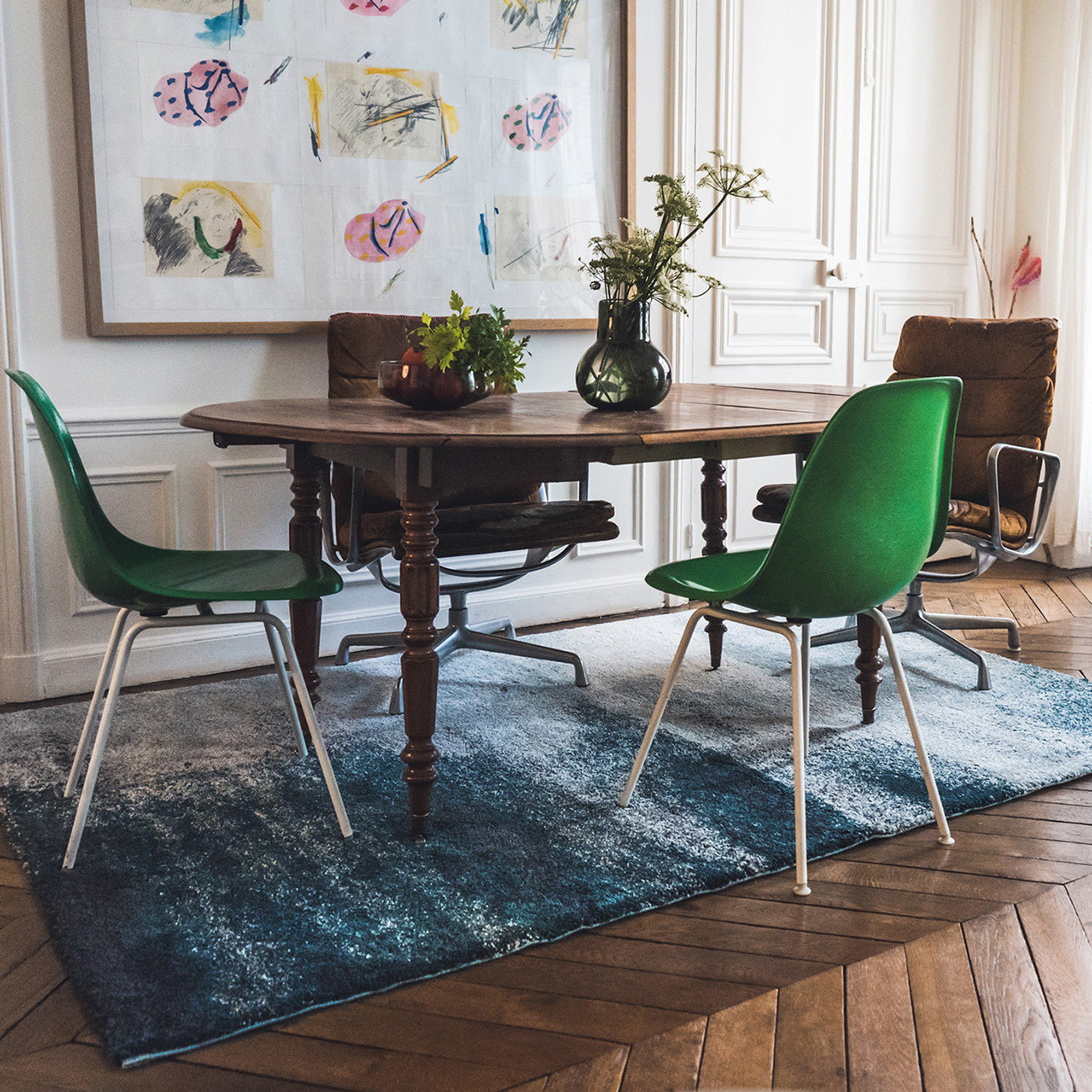 Tapis bleu