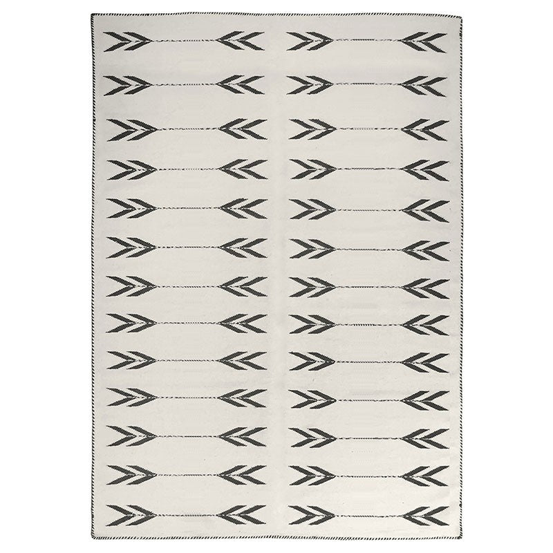 Tapis noir et blanc Apache
