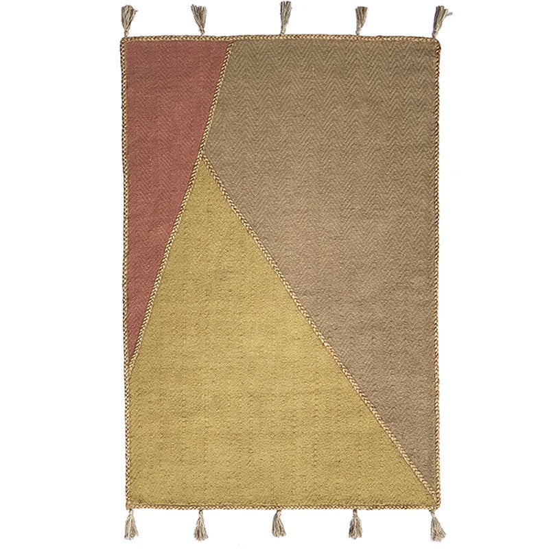 Rug Y, Terracotta and gold