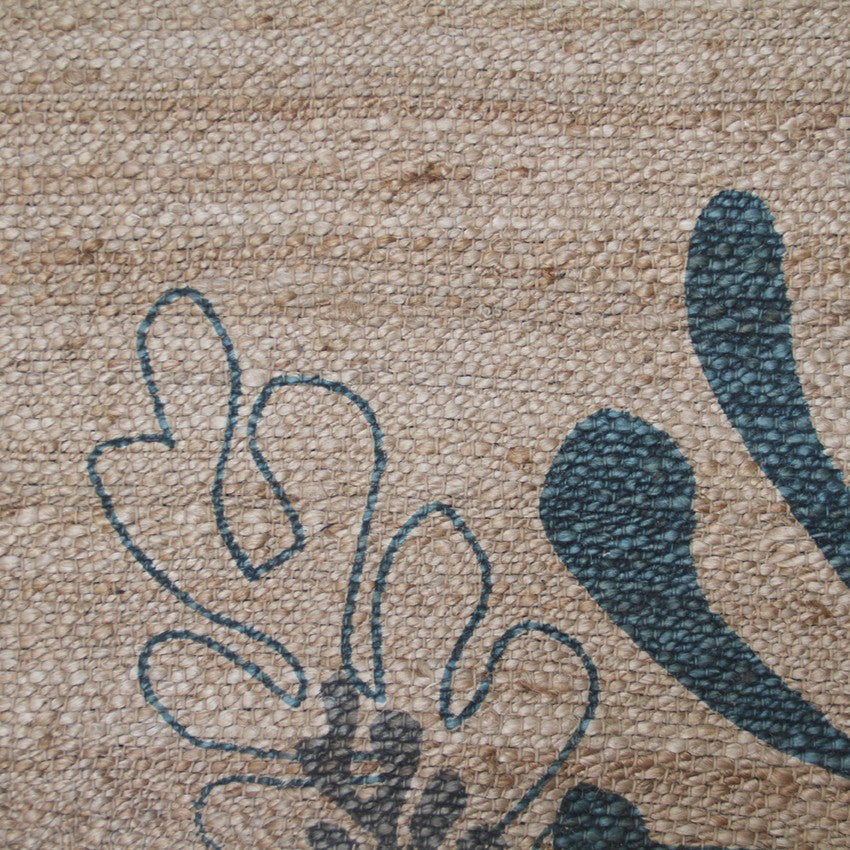 Tapis MATEHO, bleu vert