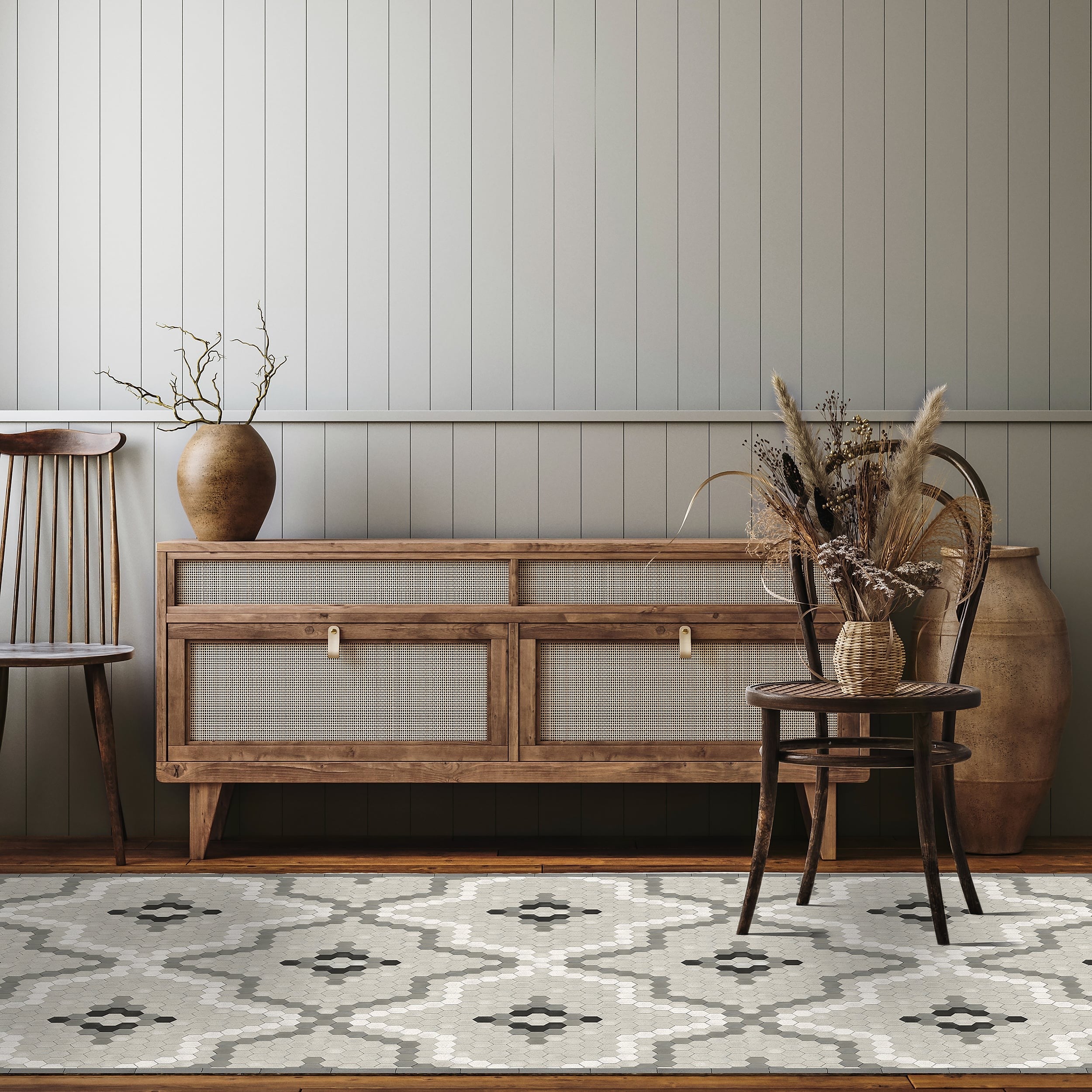 Design rug TOMETTES grey