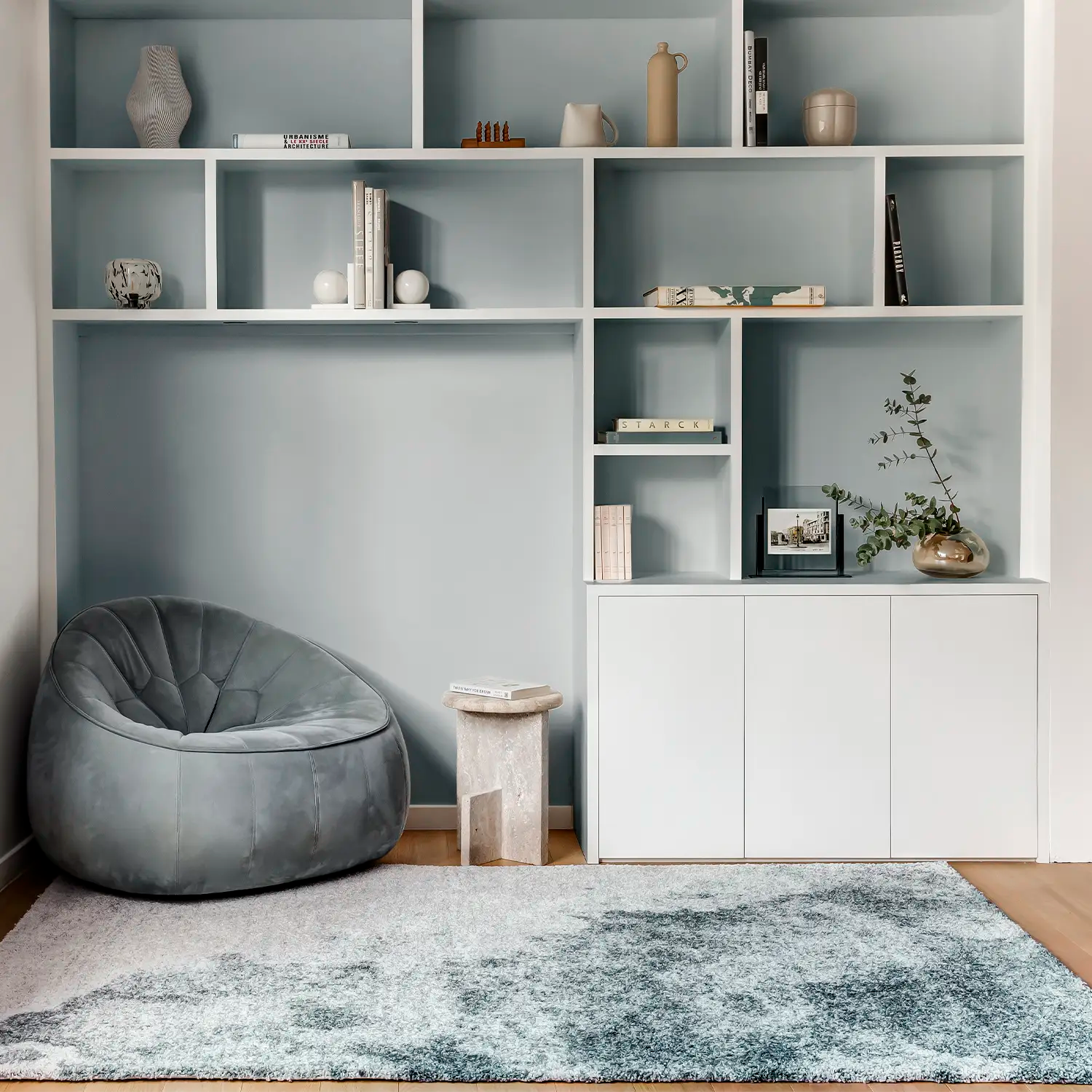 Blue Ecume rug