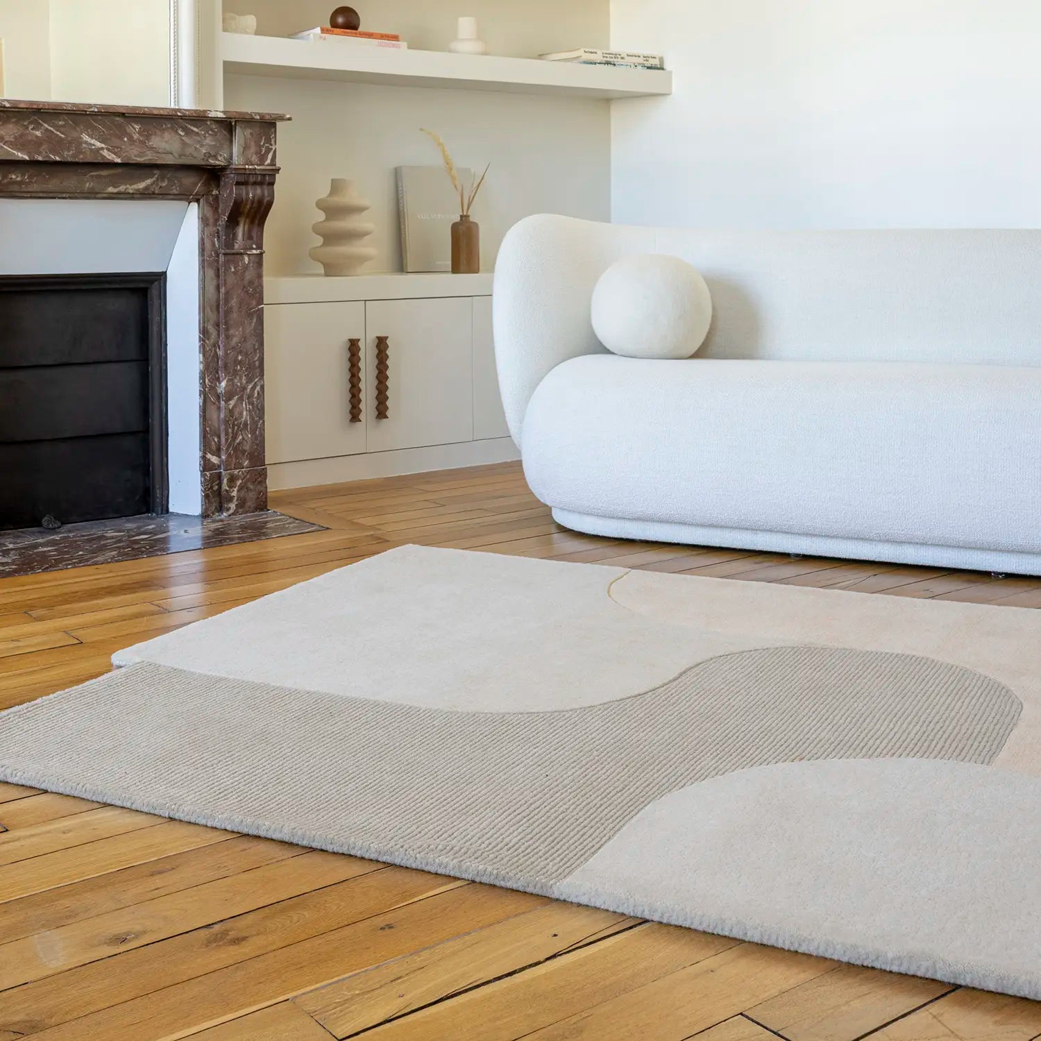 Tapis de salon beige 