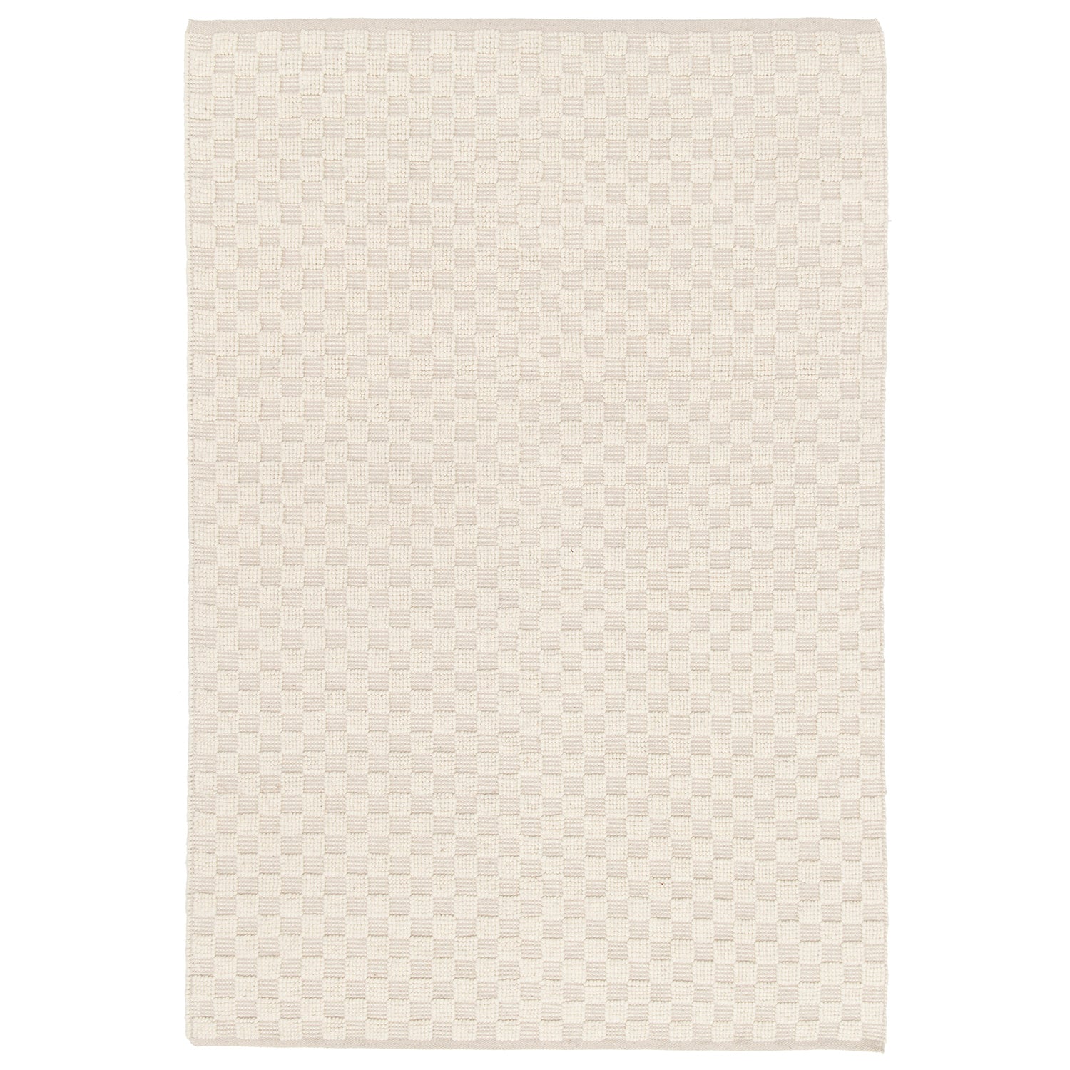Tapis damier blanc cassé