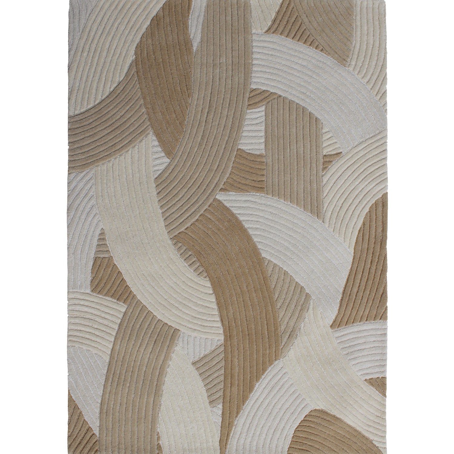 Tapis beige en laine 