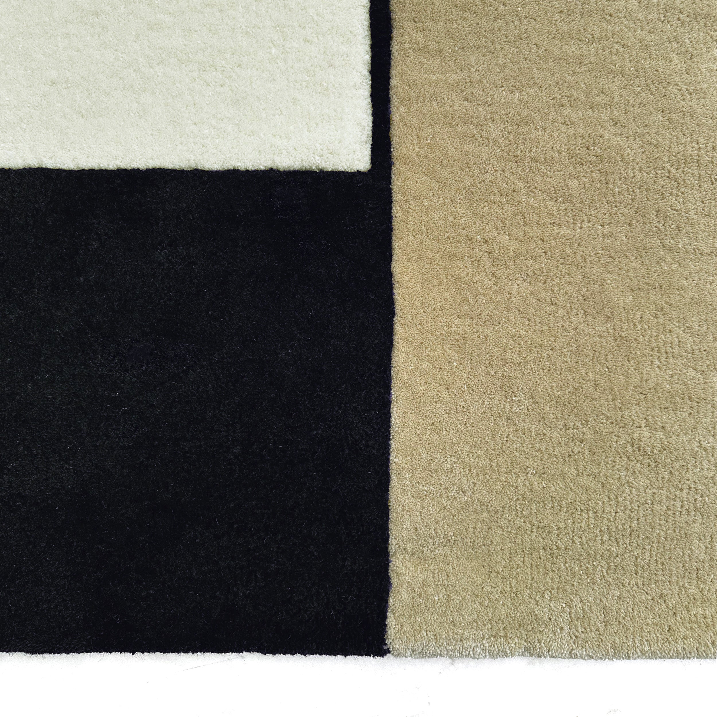 Zoom tapis beige, blanc et noir