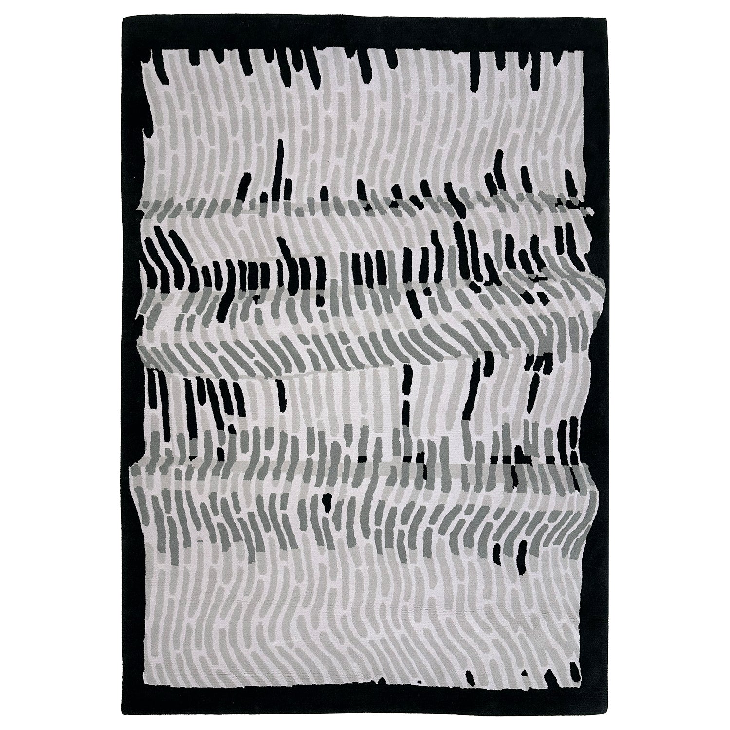 Tapis noir et gris Ether