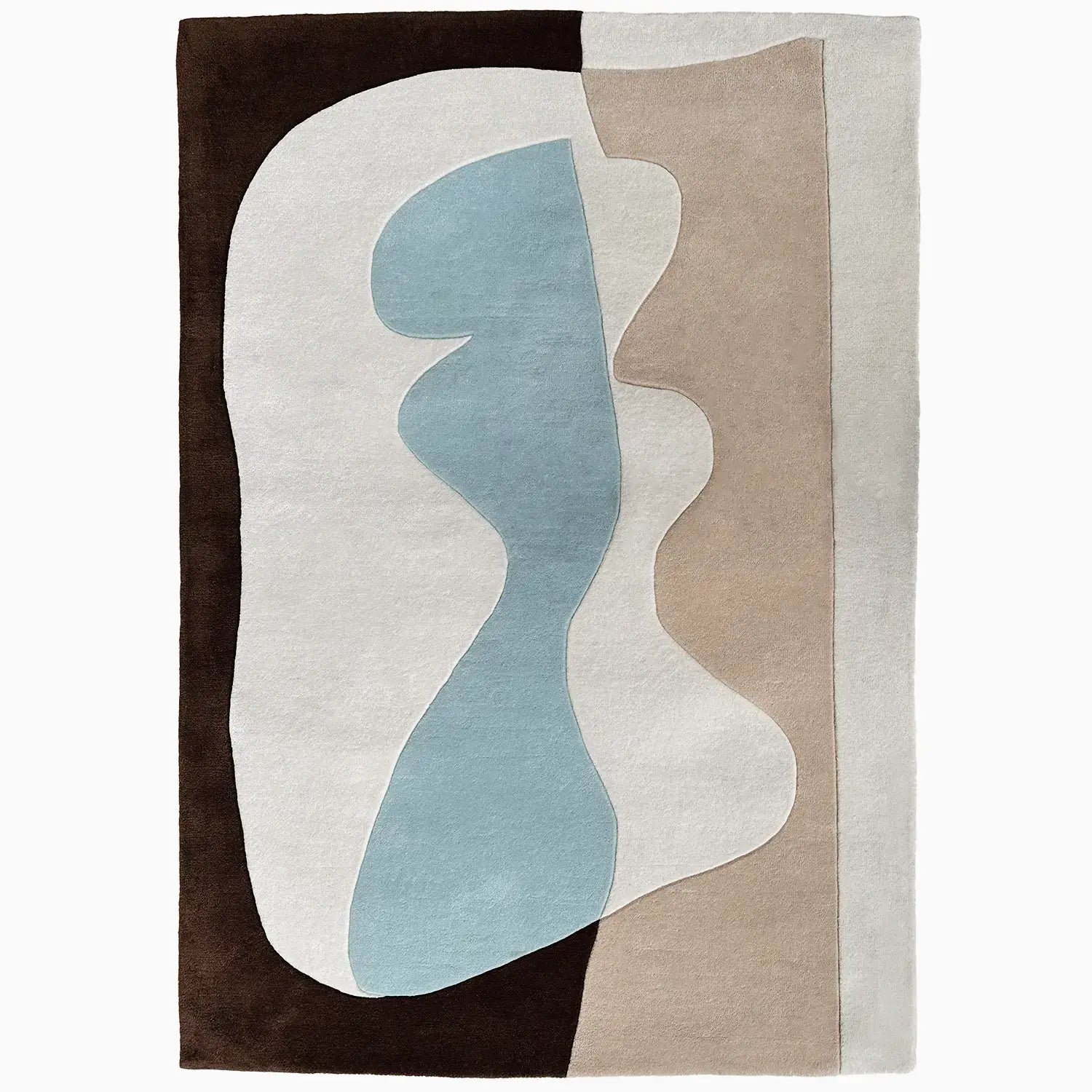 Tapis en laine Narcisse bleu ciel