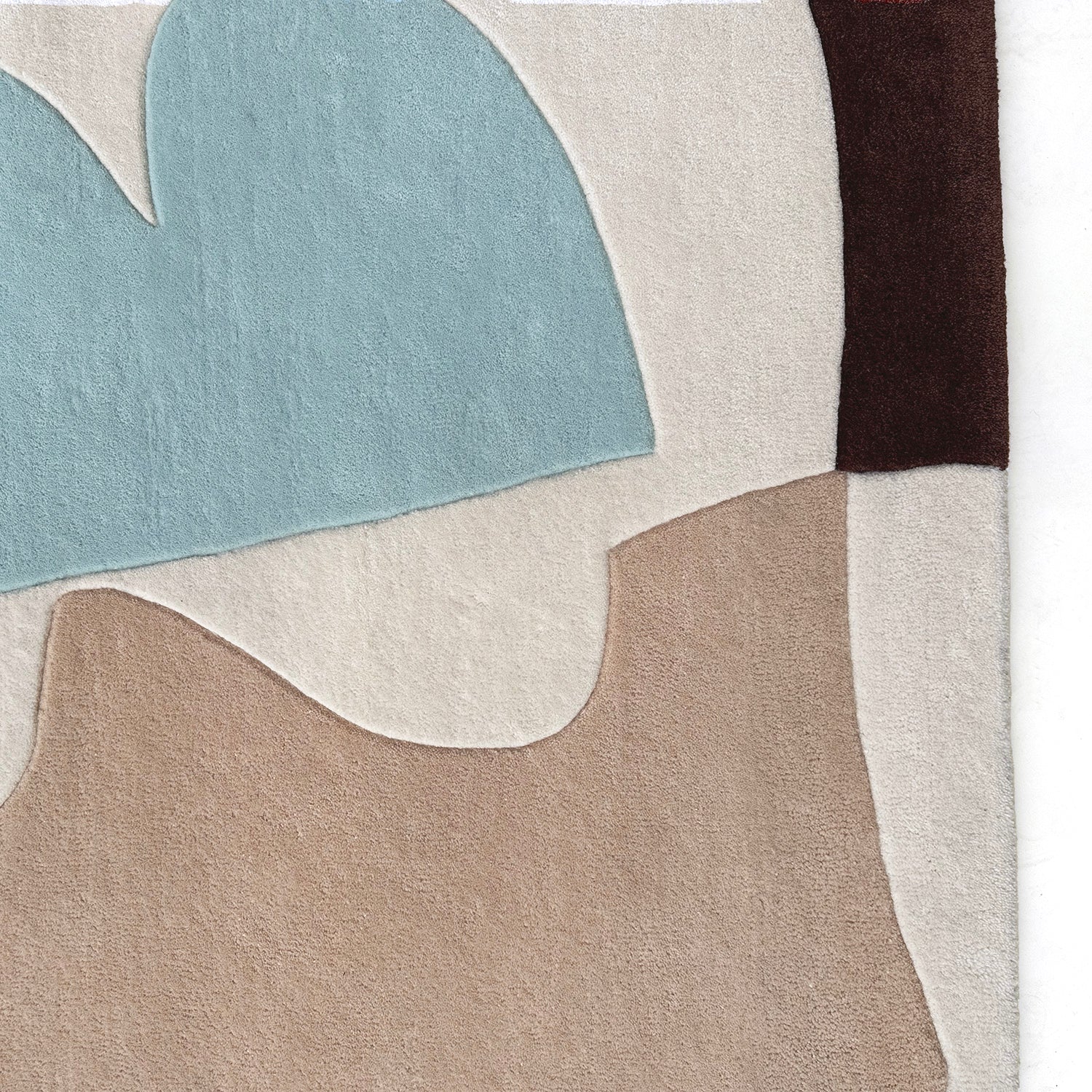 Tapis en laine Narcisse bleu ciel