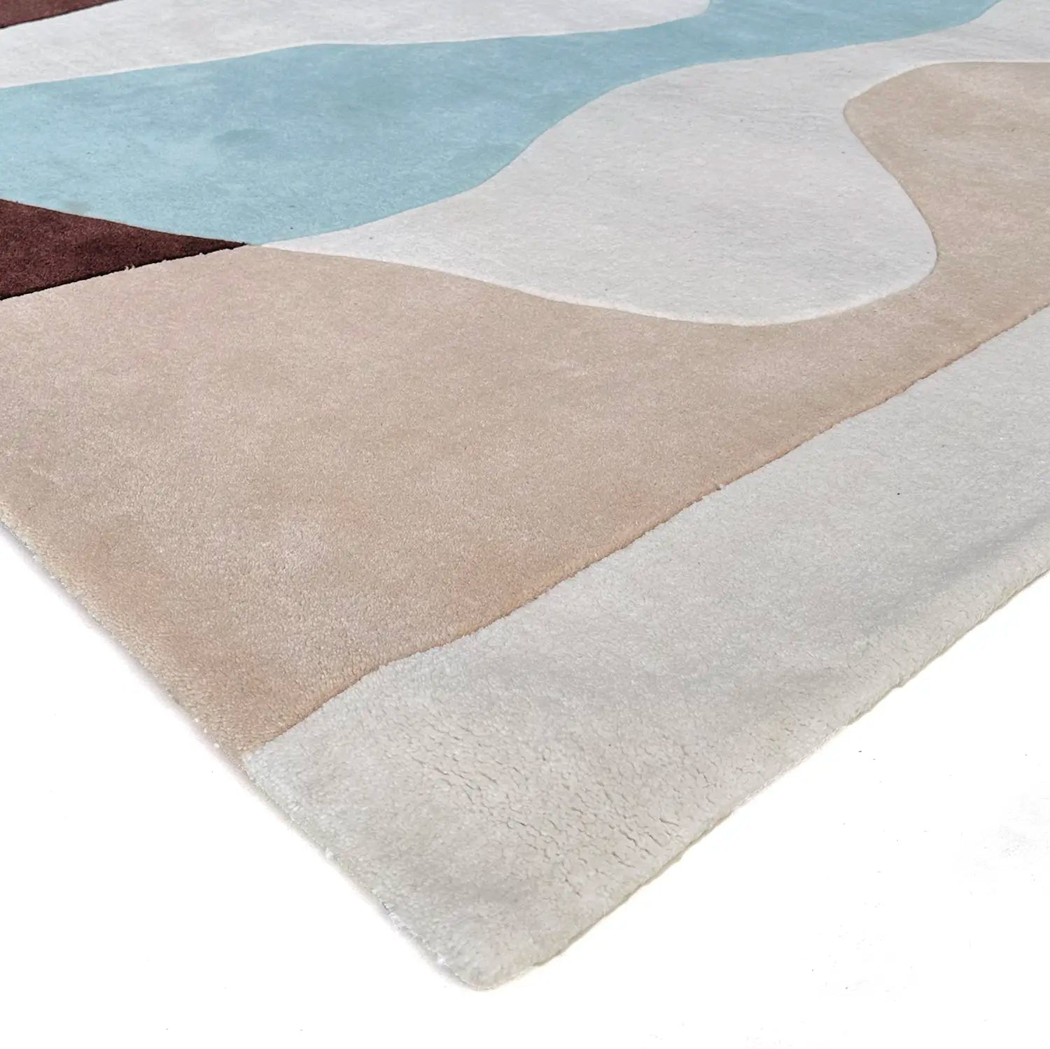 Tapis en laine Narcisse bleu ciel