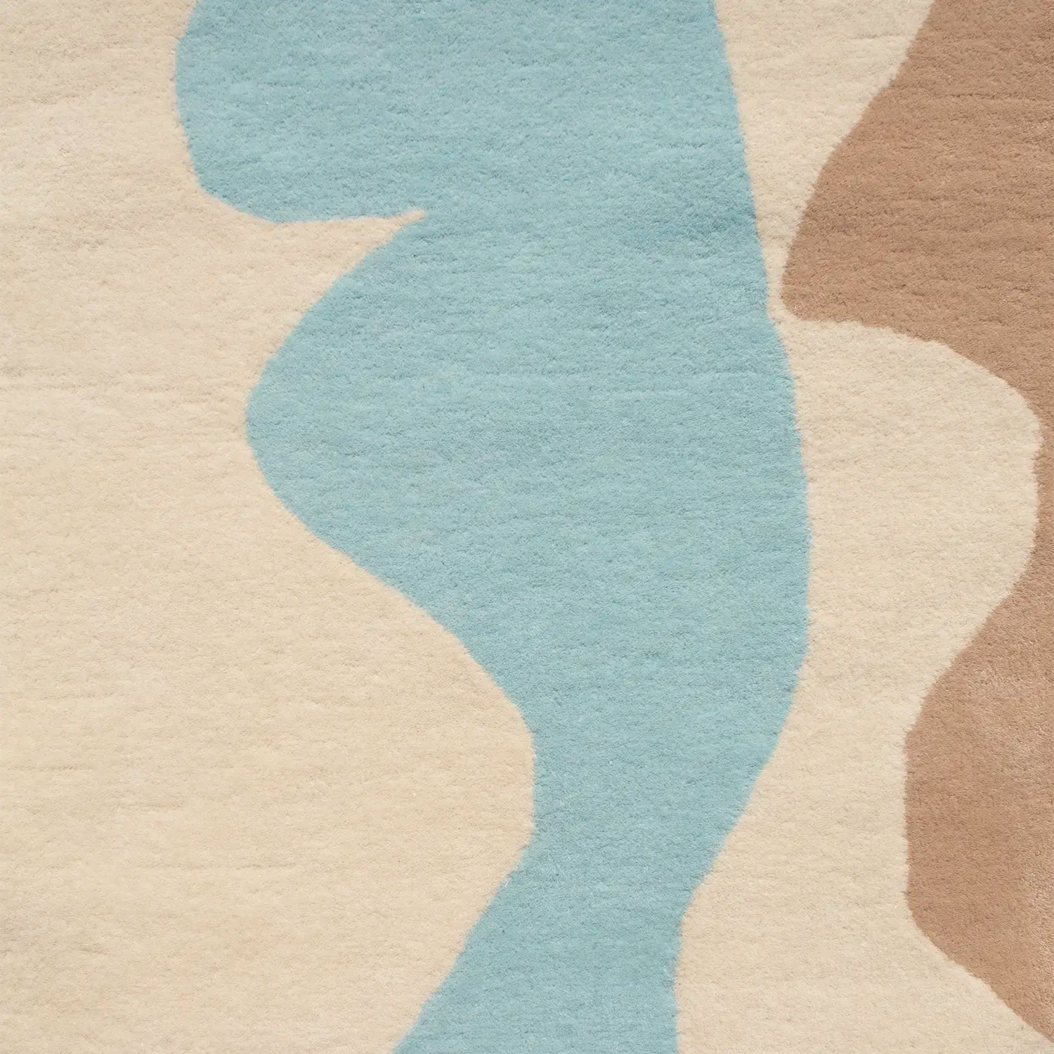 Tapis en laine Narcisse bleu ciel