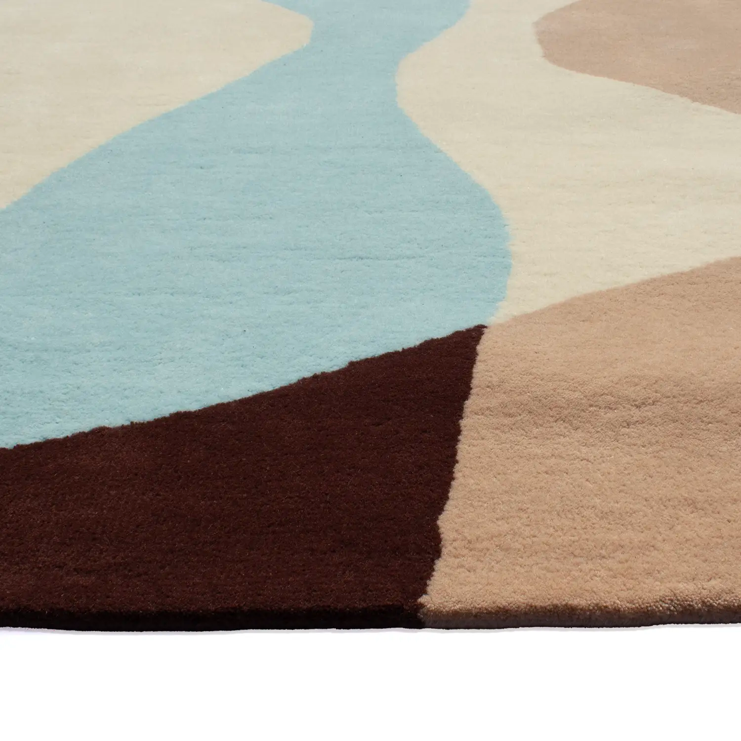 Tapis en laine Narcisse bleu ciel