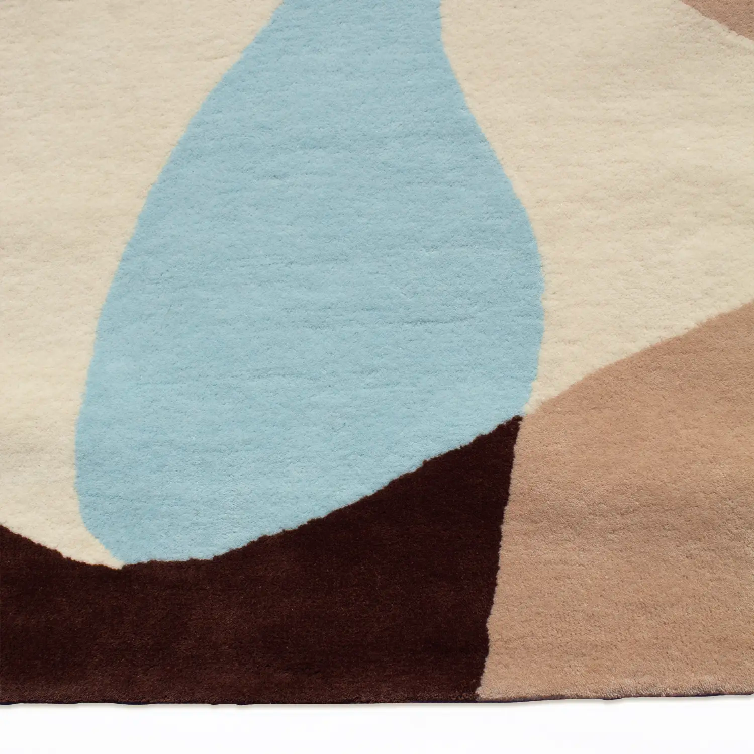 Tapis en laine Narcisse bleu ciel