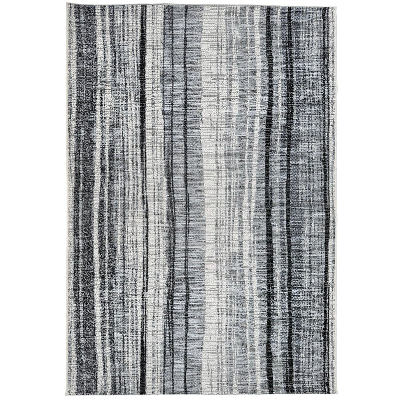 Tapis extérieur noir et blanc