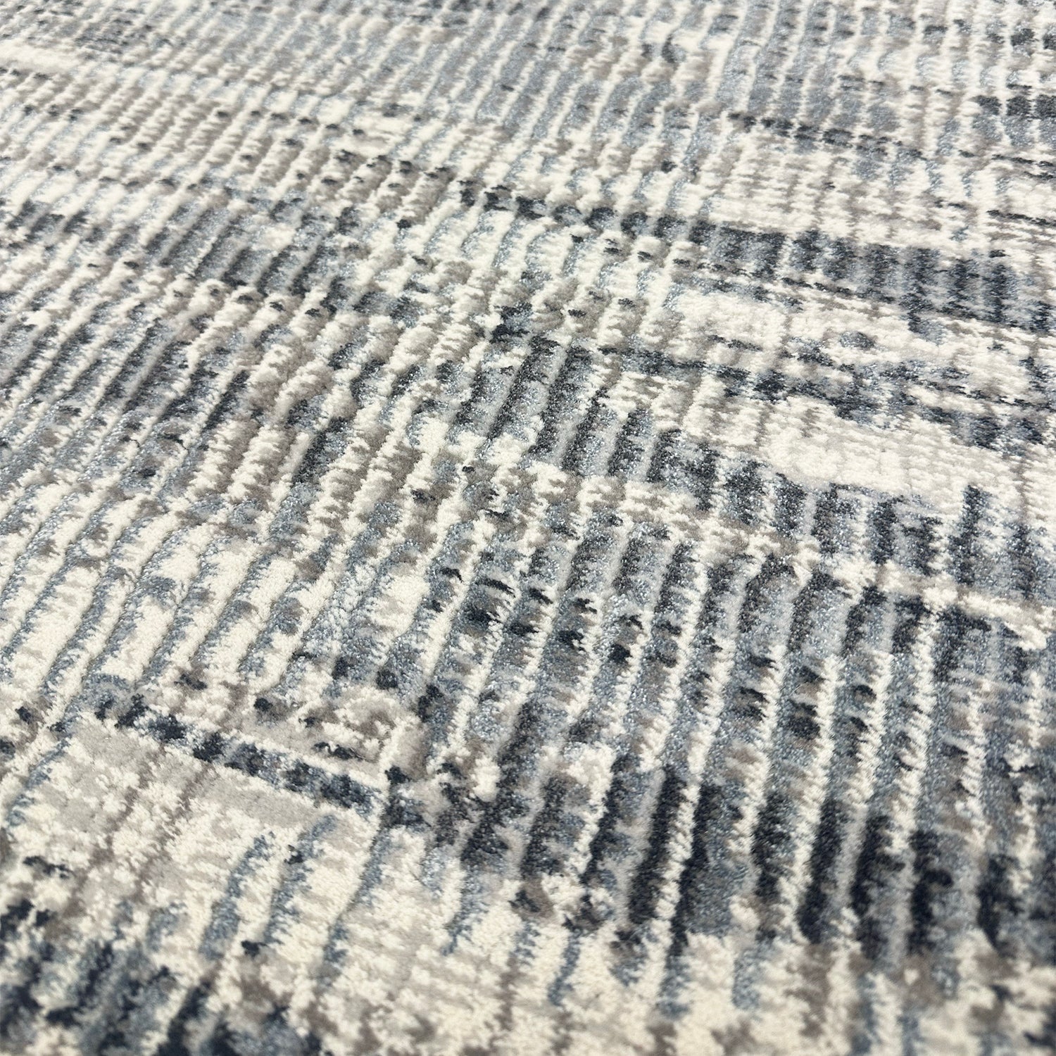 Tapis dégradé gris et bleu ciel