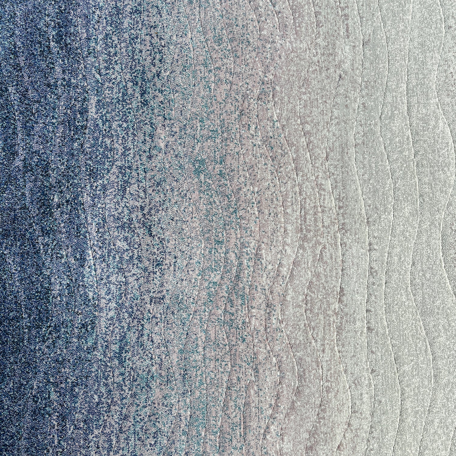 Tapis bleu Waves