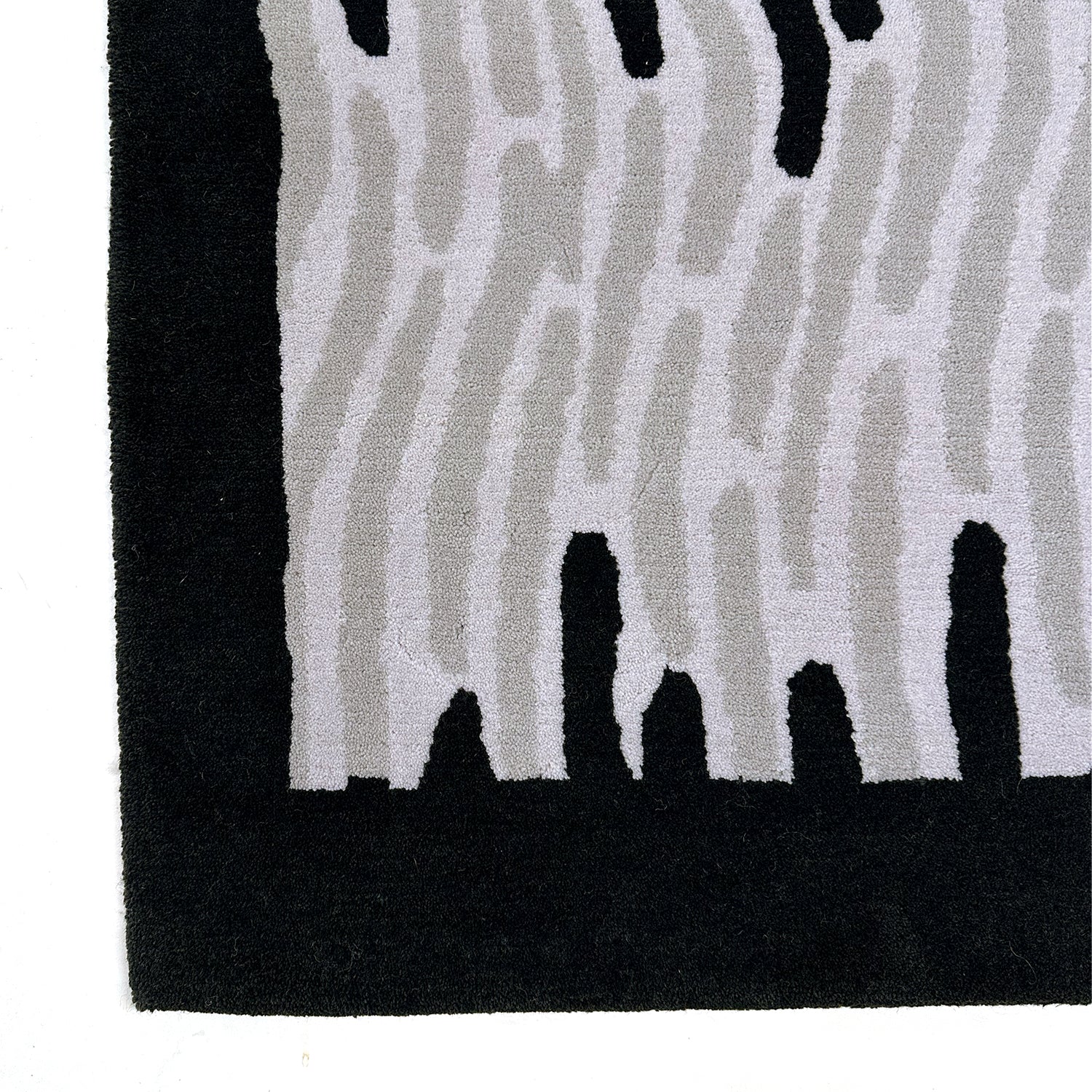 Tapis noir et gris Ether