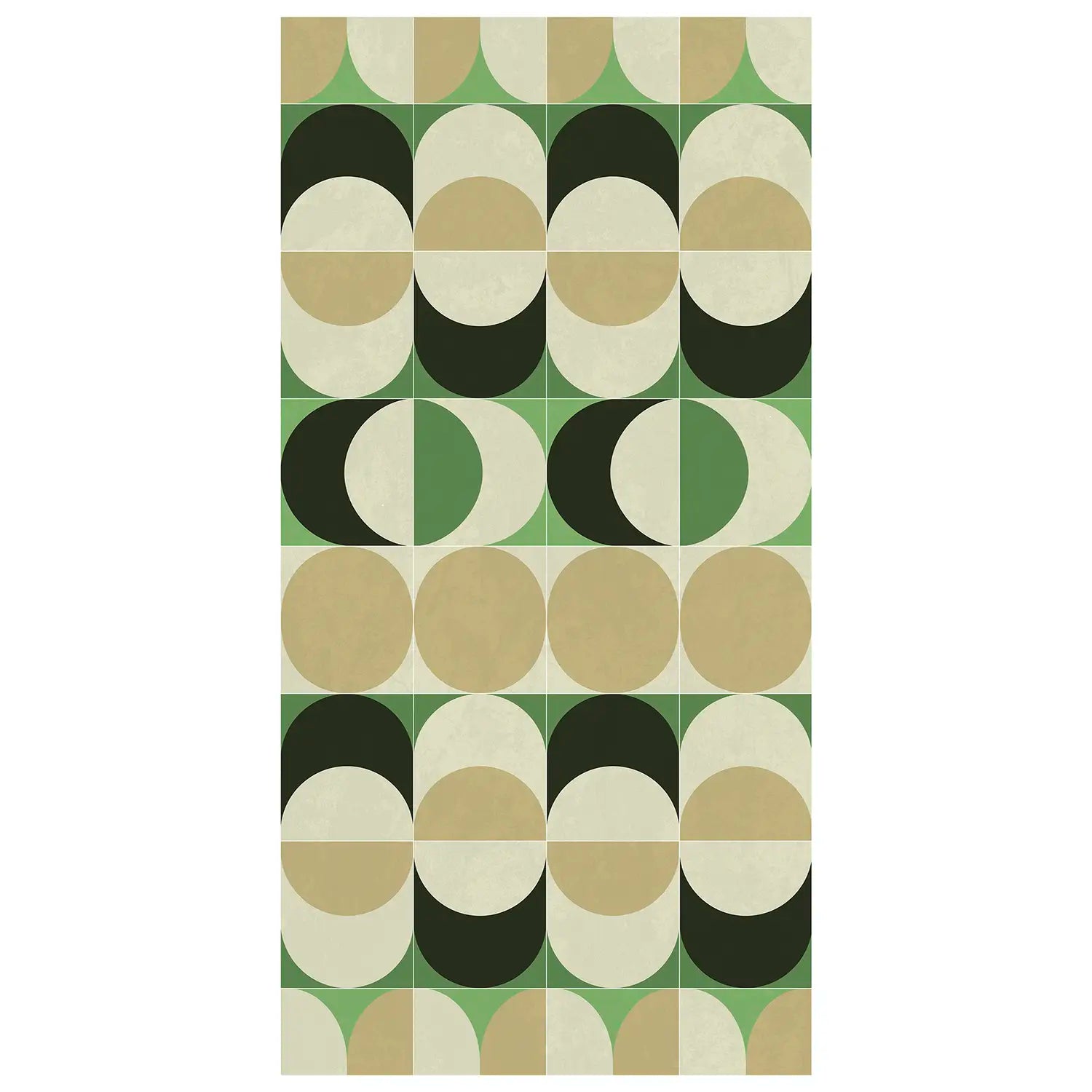 Bulb green and yellow vinyl rug